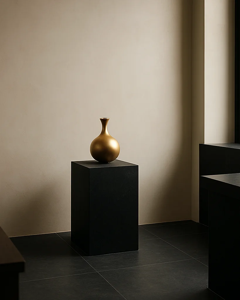 Editorial brand photography of a quiet interior space in contempo
